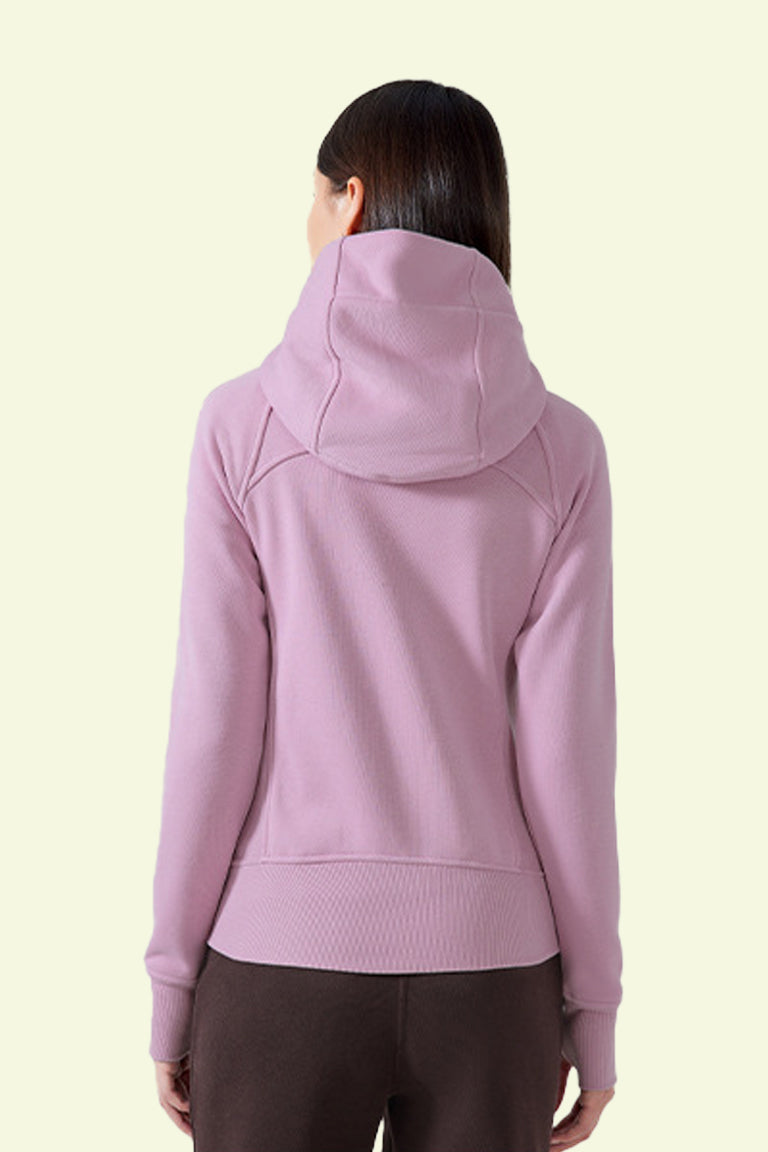 COCRE Fashion Stand Collar Zipper Yoga Sports Sweatshirt