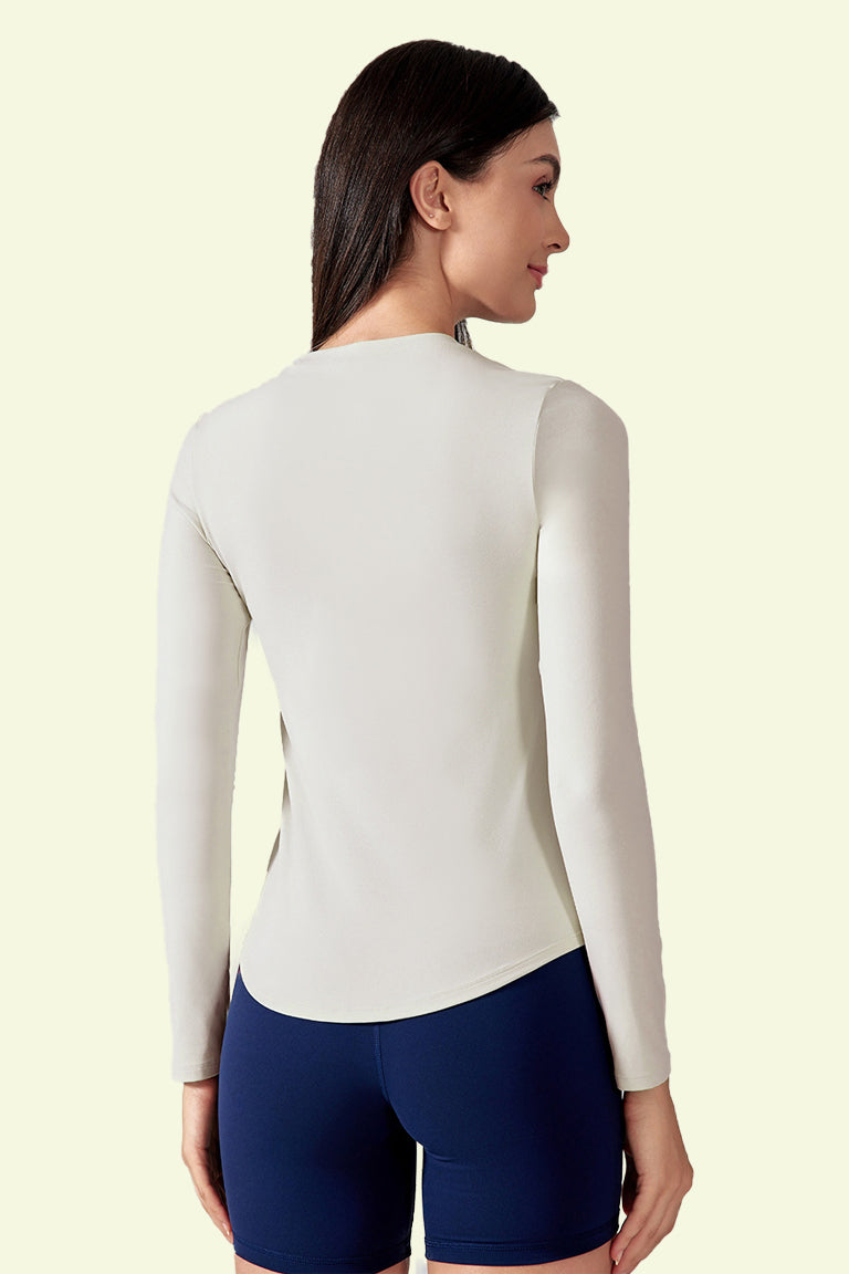 COCRE Curved Hem Yoga Long Sleeve