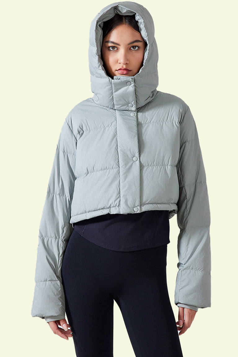 COCRE Short hooded down jacket