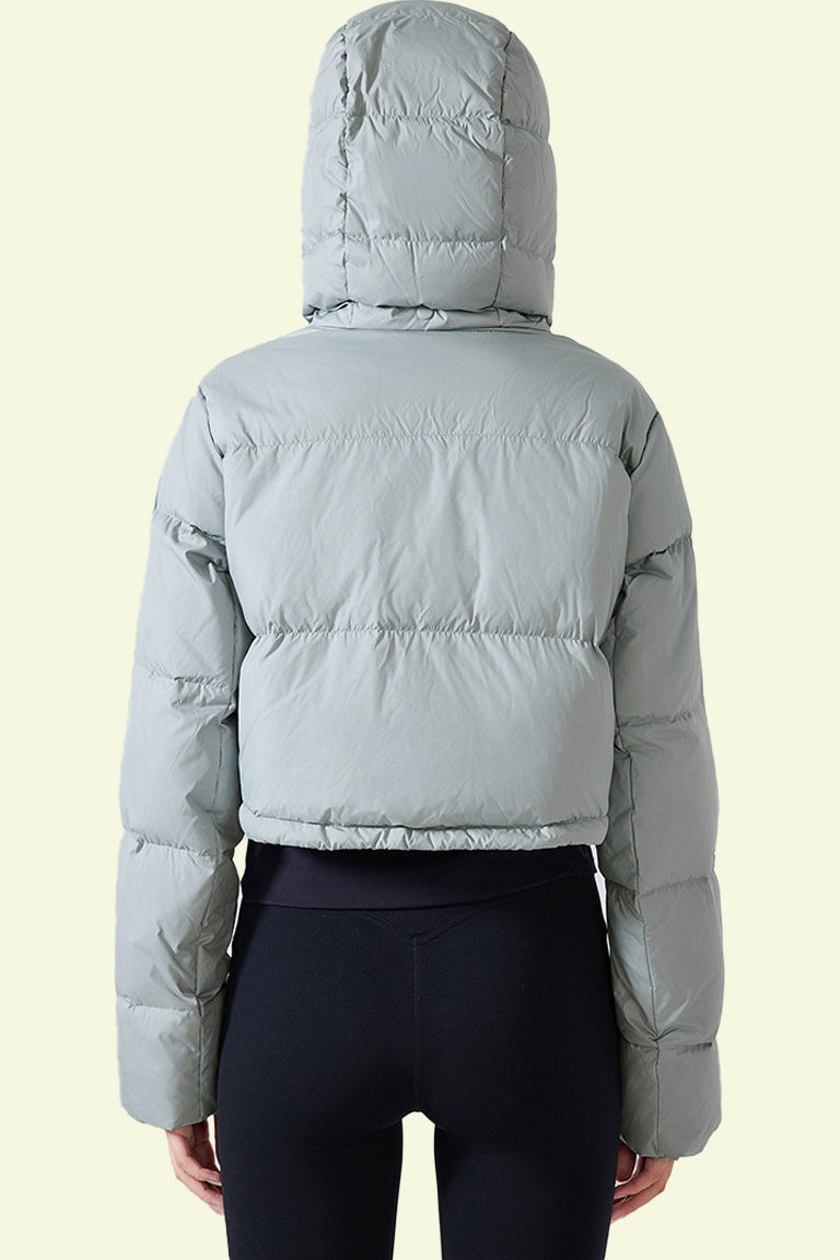 COCRE Short hooded down jacket