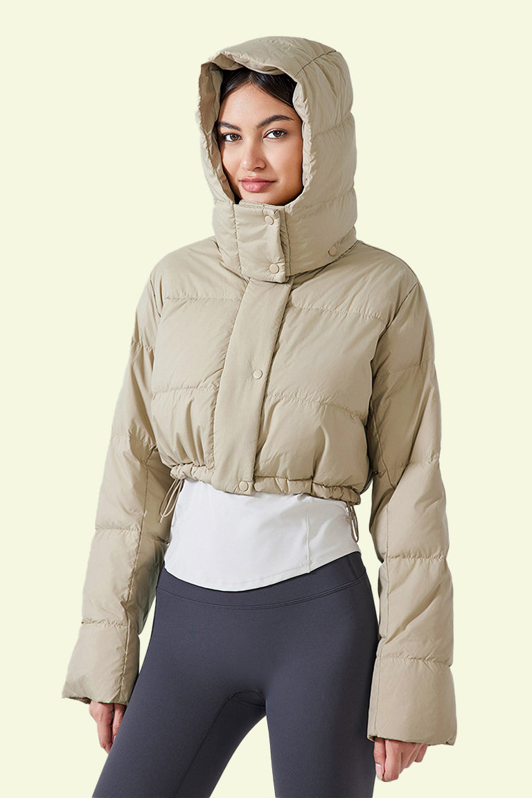 COCRE Short hooded down jacket