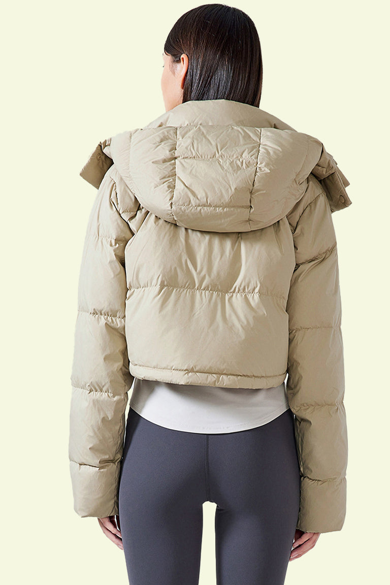 COCRE Short hooded down jacket