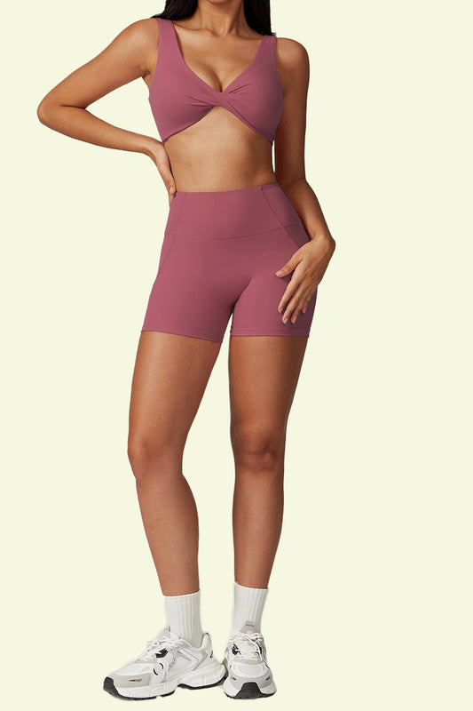 COCRE Butterfly Bra and Shorts Yoga Set