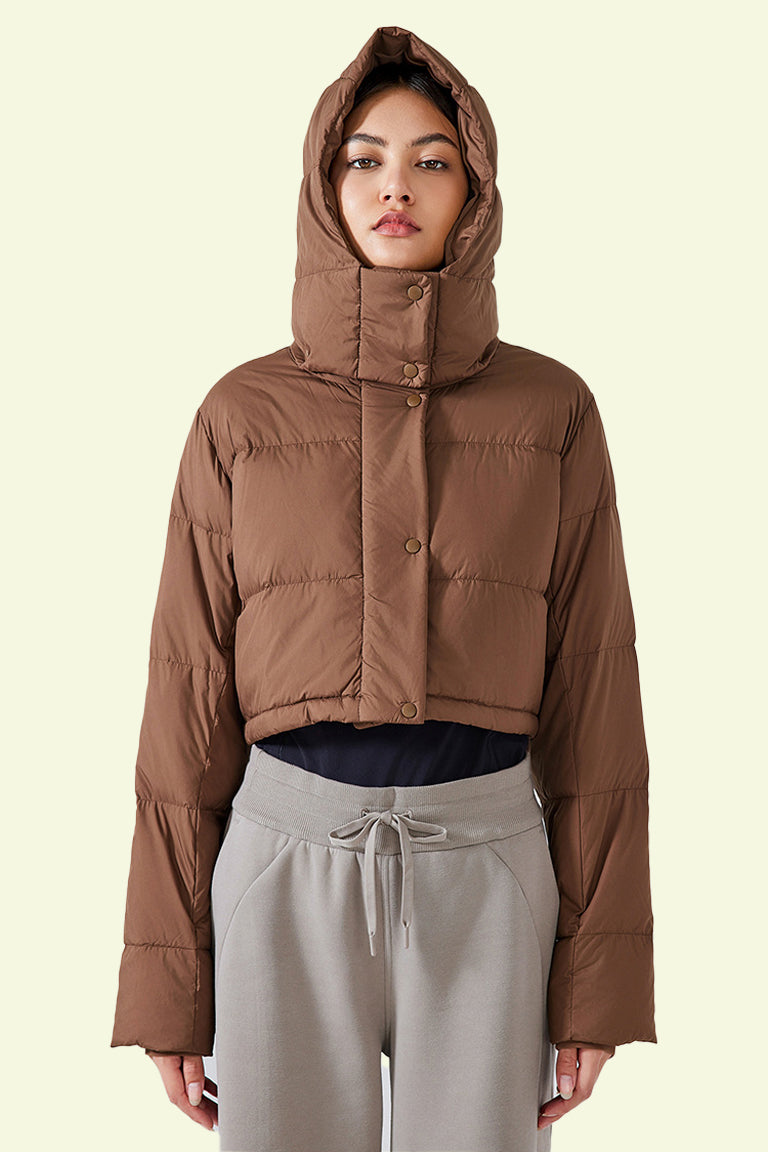 COCRE Short hooded down jacket