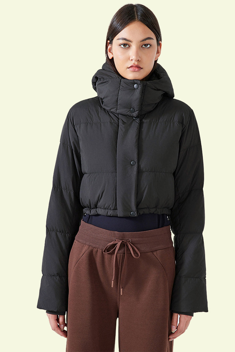 COCRE Short hooded down jacket