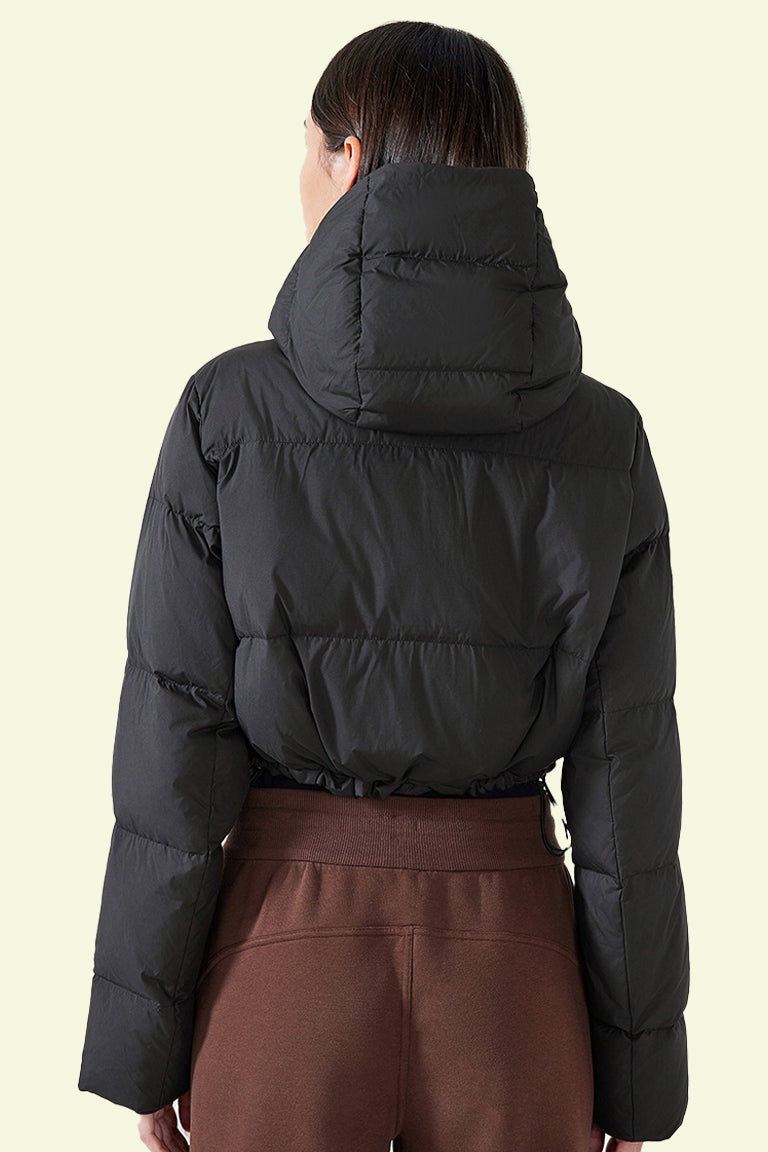 COCRE Short hooded down jacket