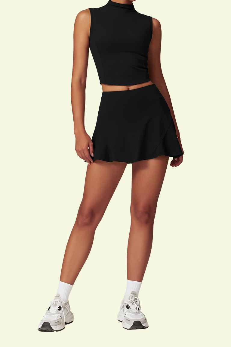 COCRE vest short skirt yoga set