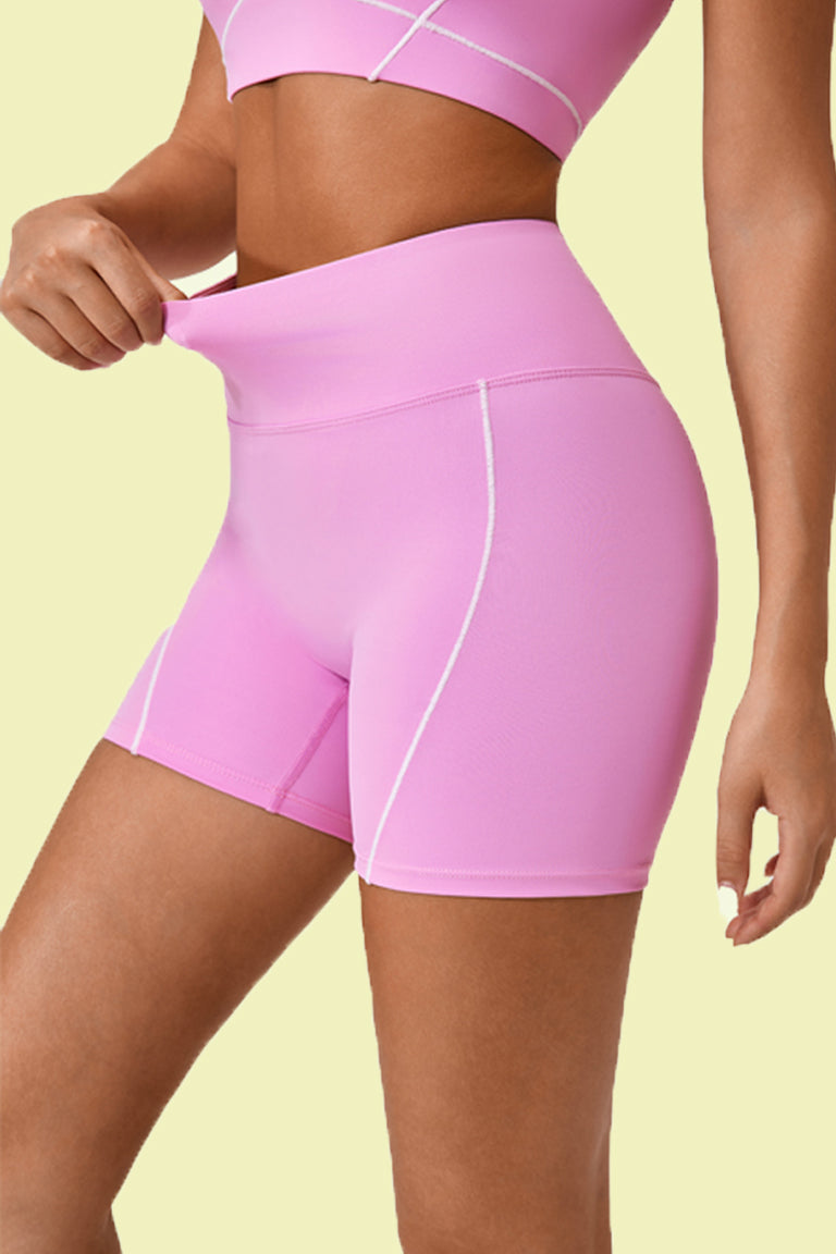 COCER Contrast color bra shorts yoga set