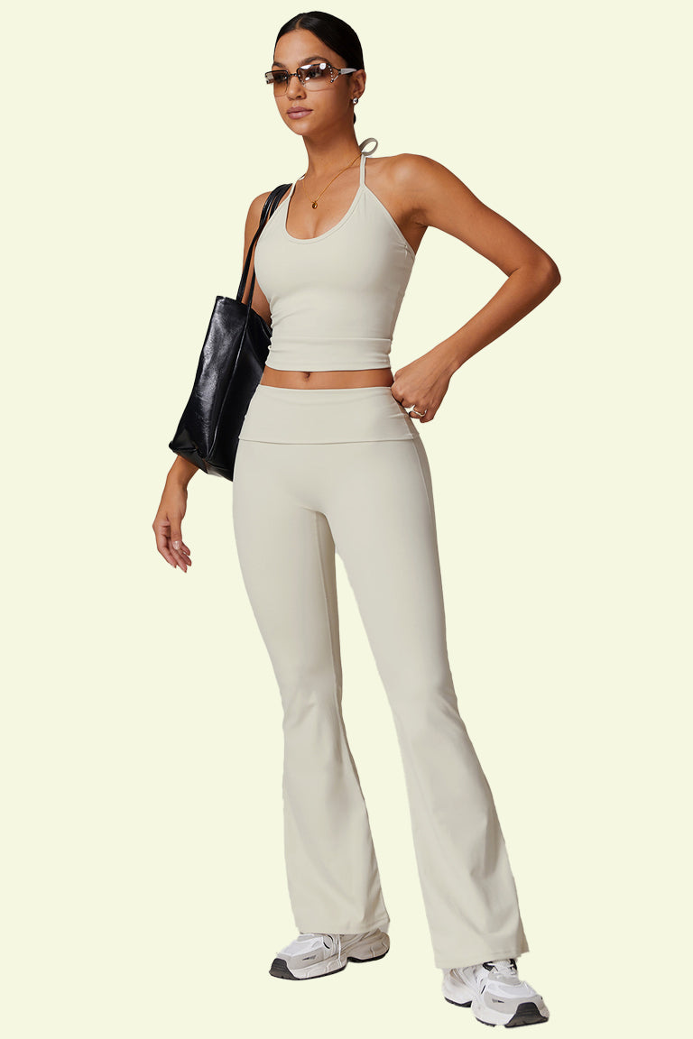 COCRE Camisole flared pants yoga set