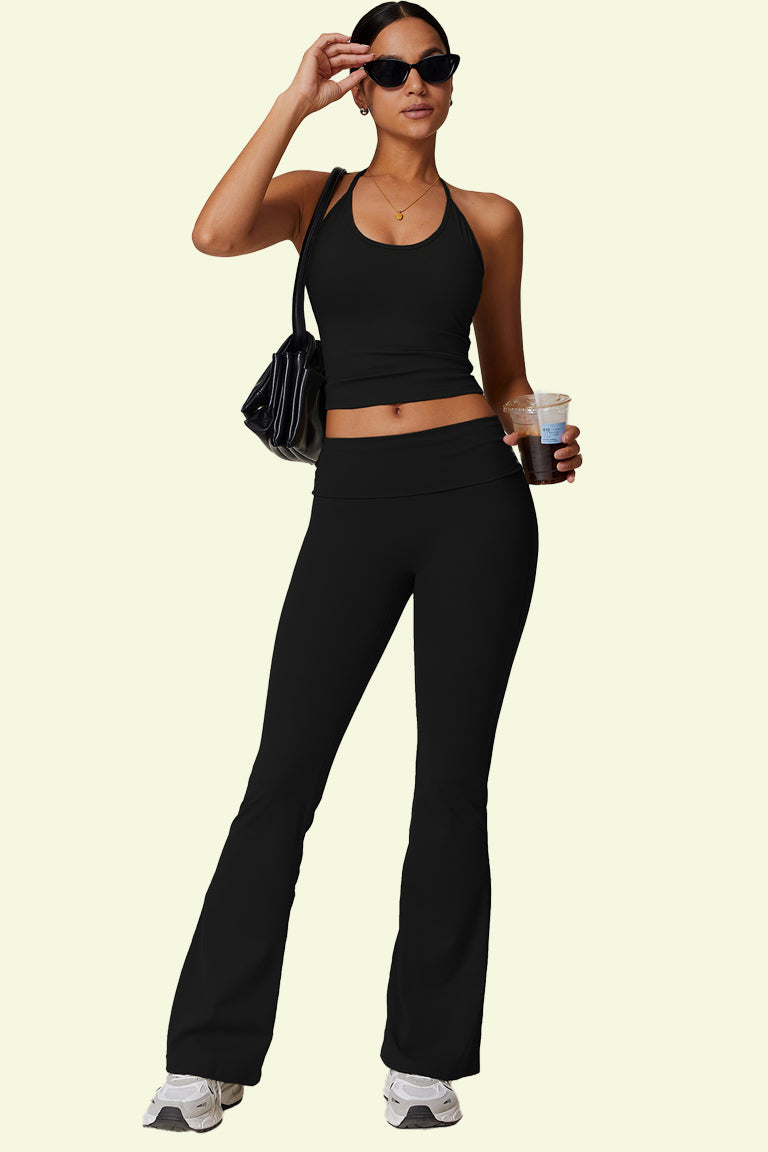 COCRE Camisole flared pants yoga set