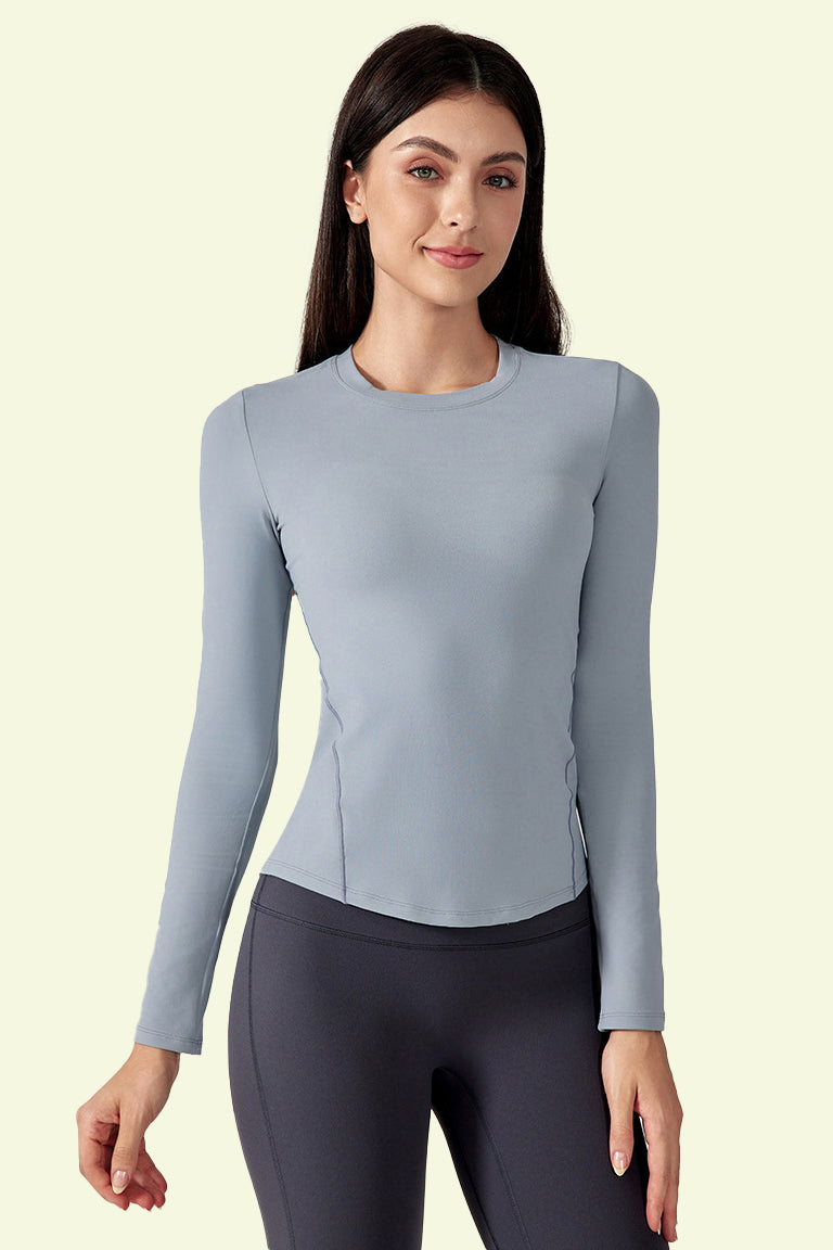 COCRE Curved Hem Yoga Long Sleeve