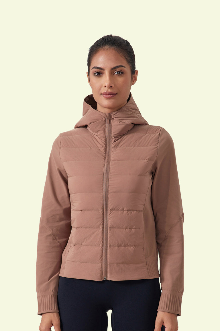 COCRE HOODED DOWN JACKET