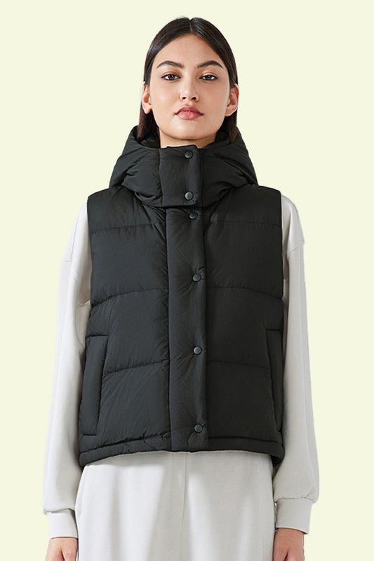 COCRE four-grid vest down jacket