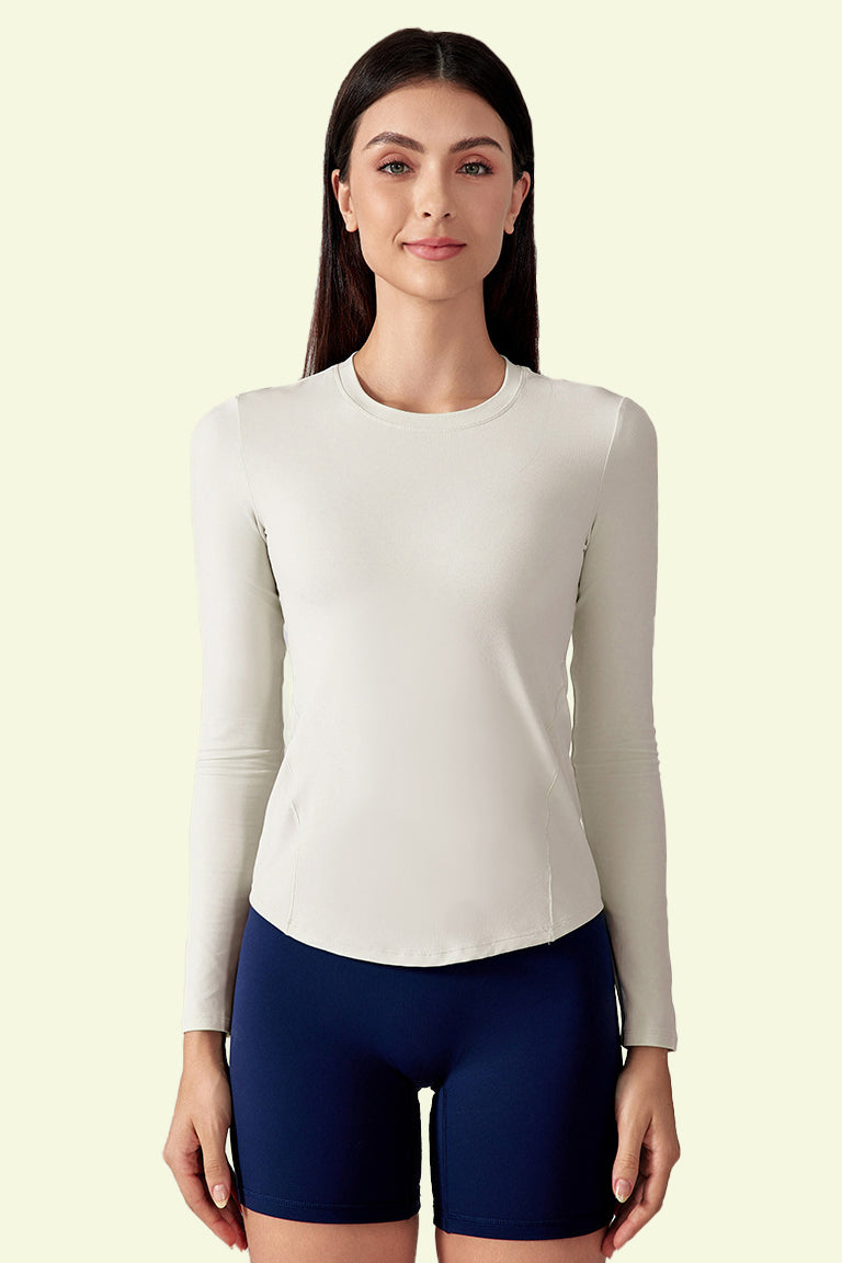 COCRE Curved Hem Yoga Long Sleeve