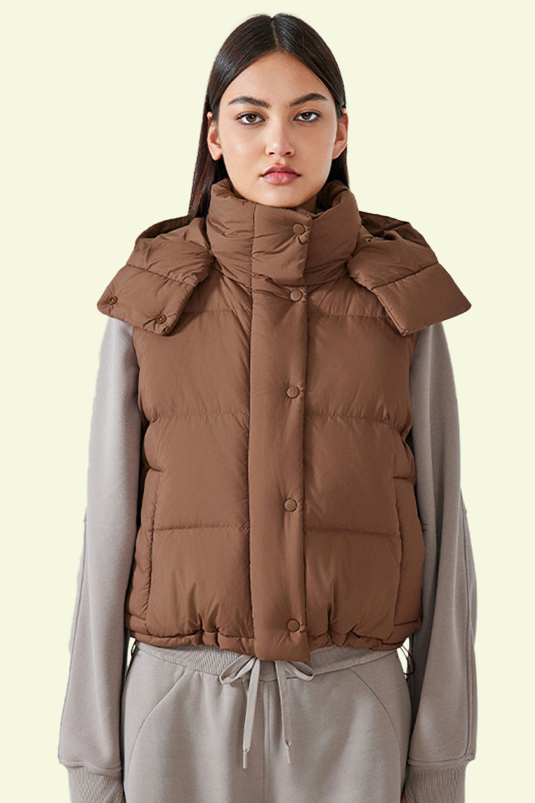 COCRE four-grid vest down jacket