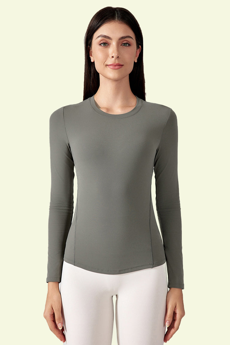 COCRE Curved Hem Yoga Long Sleeve