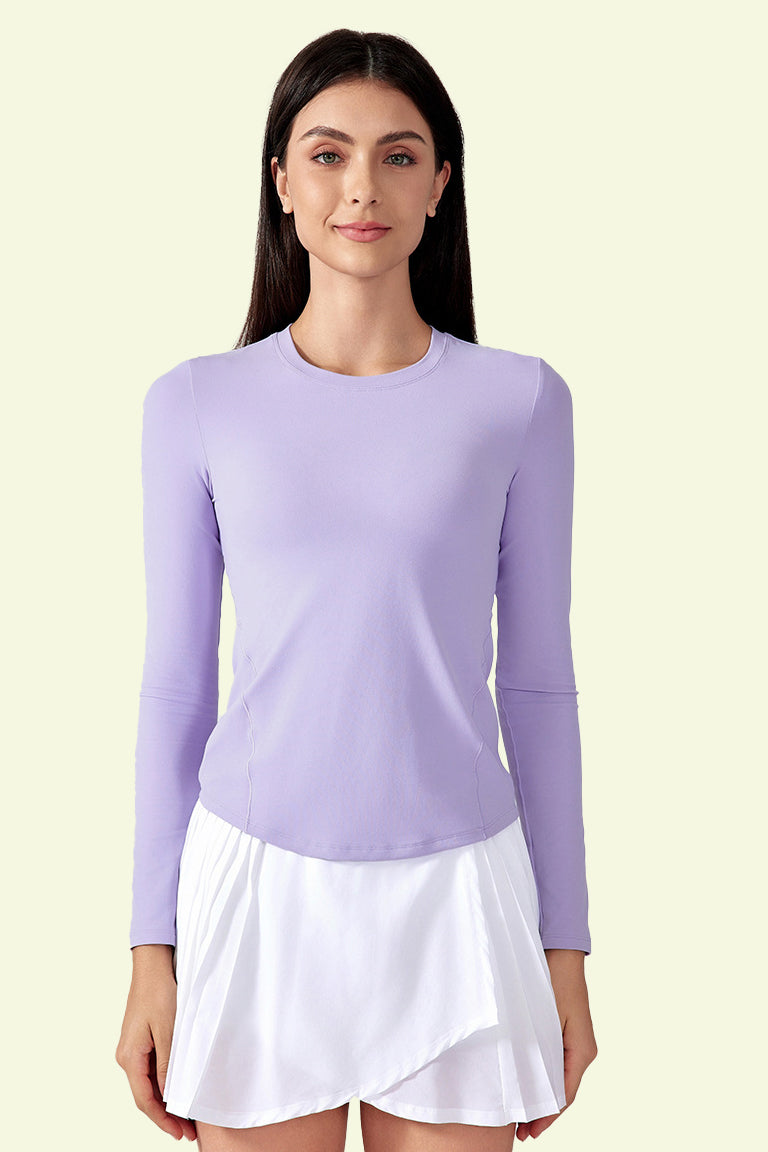 COCRE Curved Hem Yoga Long Sleeve