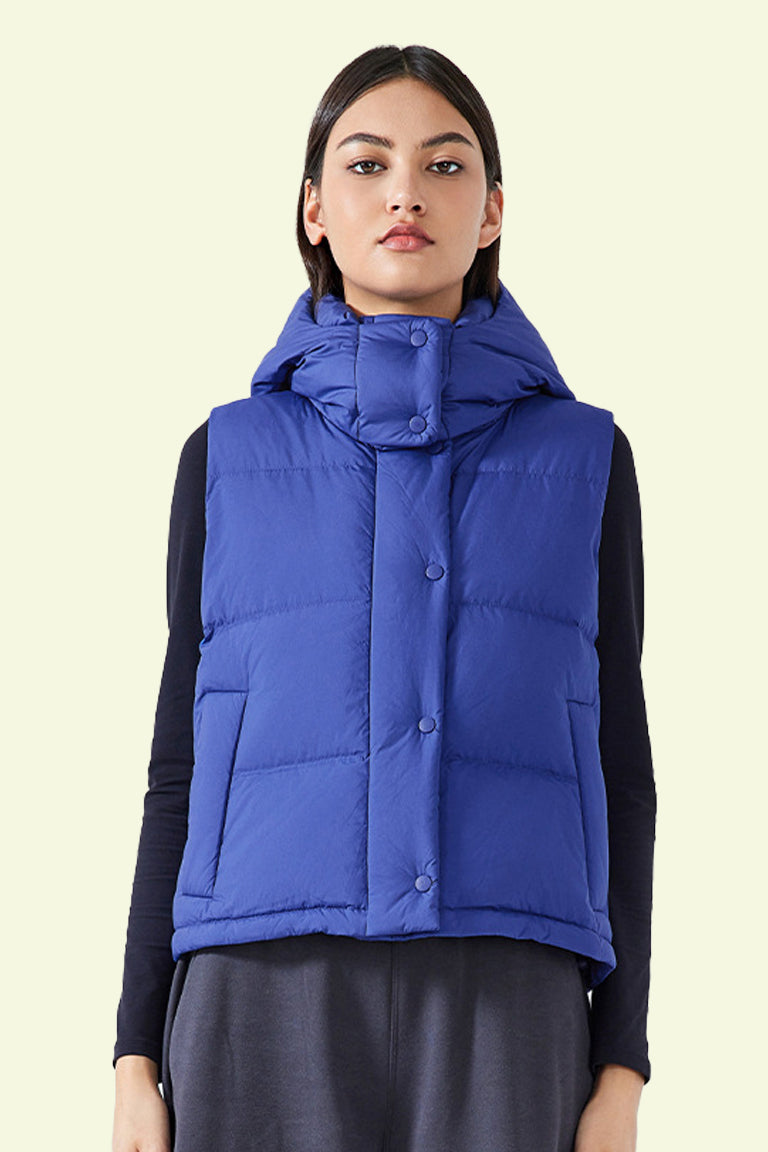 COCRE four-grid vest down jacket