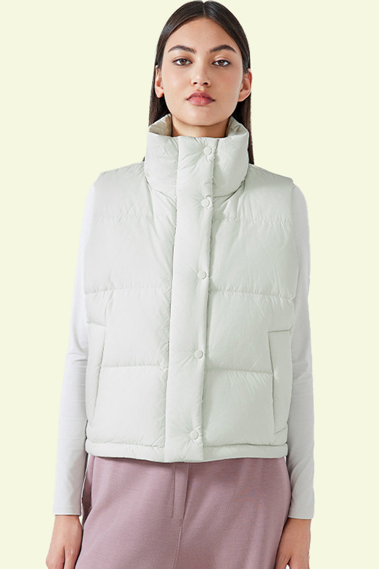 COCRE four-grid vest down jacket