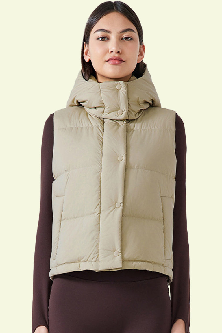 COCRE four-grid vest down jacket