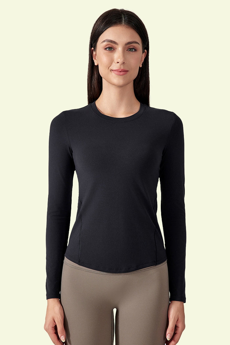 COCRE Curved Hem Yoga Long Sleeve